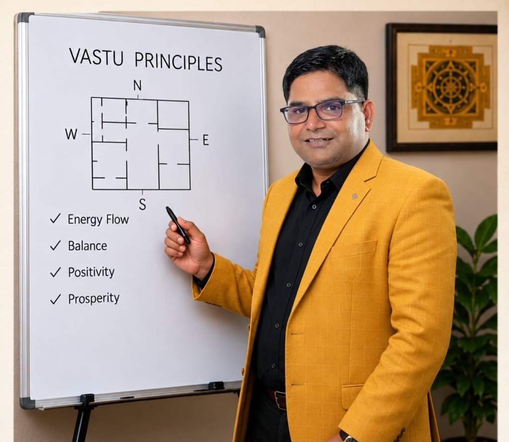 Hari Ram Beekrwar explaining Vastu Principles — Vastu Consultant
